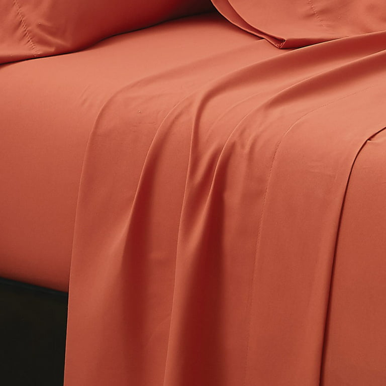 Truly Soft Red 4-Piece Solid 180 Thread Count Microfiber Queen