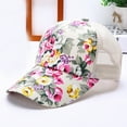thumbnail image 5 of CHEGUTA Womens Baseball Caps Women's New Flower printing Sun Protection All-match Cap Floral Hats White, 5 of 6