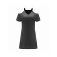 thumbnail image 1 of Vestido con Hombros Descubiertos para Mujer, Minivestido Suave Y Elegante de Manga Corta para Fiesta Y Calle S, 1 of 7