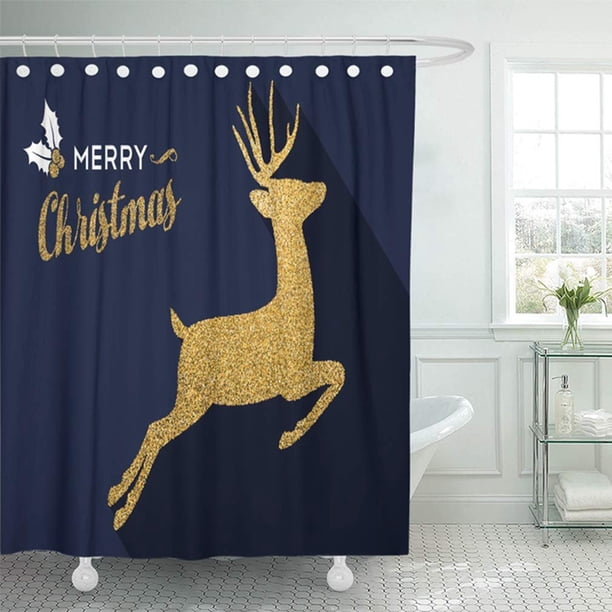 KSADK Blue Deer Merry Christmas Gold Luxury Holiday Xmas Reindeer Made