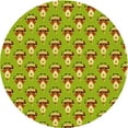 thumbnail image 1 of Ahgly Company Machine Washable Indoor Round Transitional Dark Yellow Green Area Rugs, 4' Round, 1 of 7