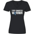 thumbnail image 3 of Inktastic Type 1 Diabetes Warrior Women's V-Neck T-Shirt, 3 of 5