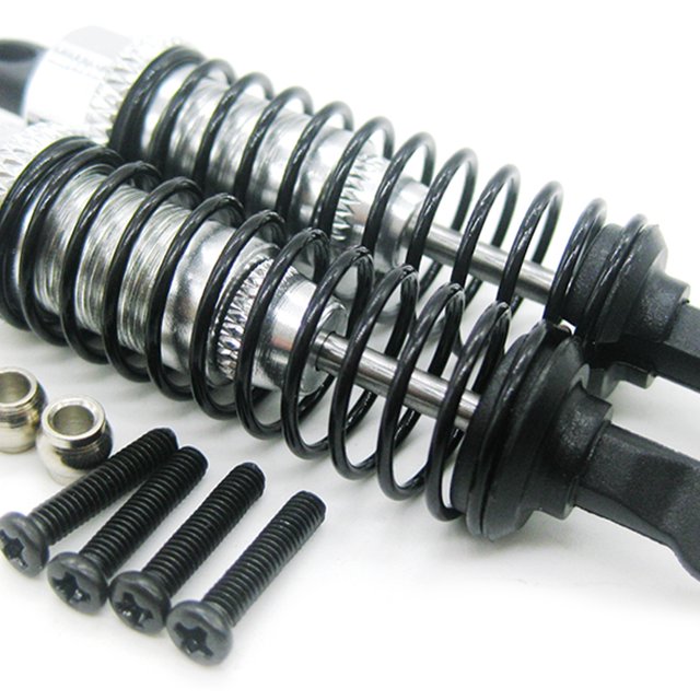 Ruiboury Threaded Rear Shock Absorber For 1/12 K959 L202 OFF-Road RC Car Accessories Silver