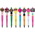 thumbnail image 1 of xianlin-8PC Teacher Beaded Pens Ballpoint Black Pen Set Assorted Cute Stylish Colorful Writing Kit Office Supply Bulk Accessory Pack Gift Bundle Stationery Supplies for Women Teach Love Inspire Appre, 1 of 4