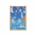 thumbnail image 1 of Science Wall Art with Frame, Clear Open Sky with Clouds and Chemistry Table Pattern Smart Student Print, Printed Fabric Poster for Bathroom Living Room, 23" x 35", White and Blue, by Ambesonne, 1 of 2