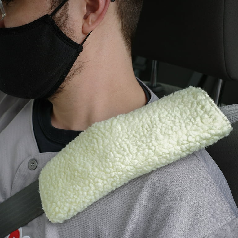 Soft Faux Sheepskin Seat Belt Strap Shoulder Pad Cover Car Auto Seatbelt Cushion Soft Faux Sheepskin Seat Belt Strap Shoulder Pad Cover Car Auto Seatbelt Cushion