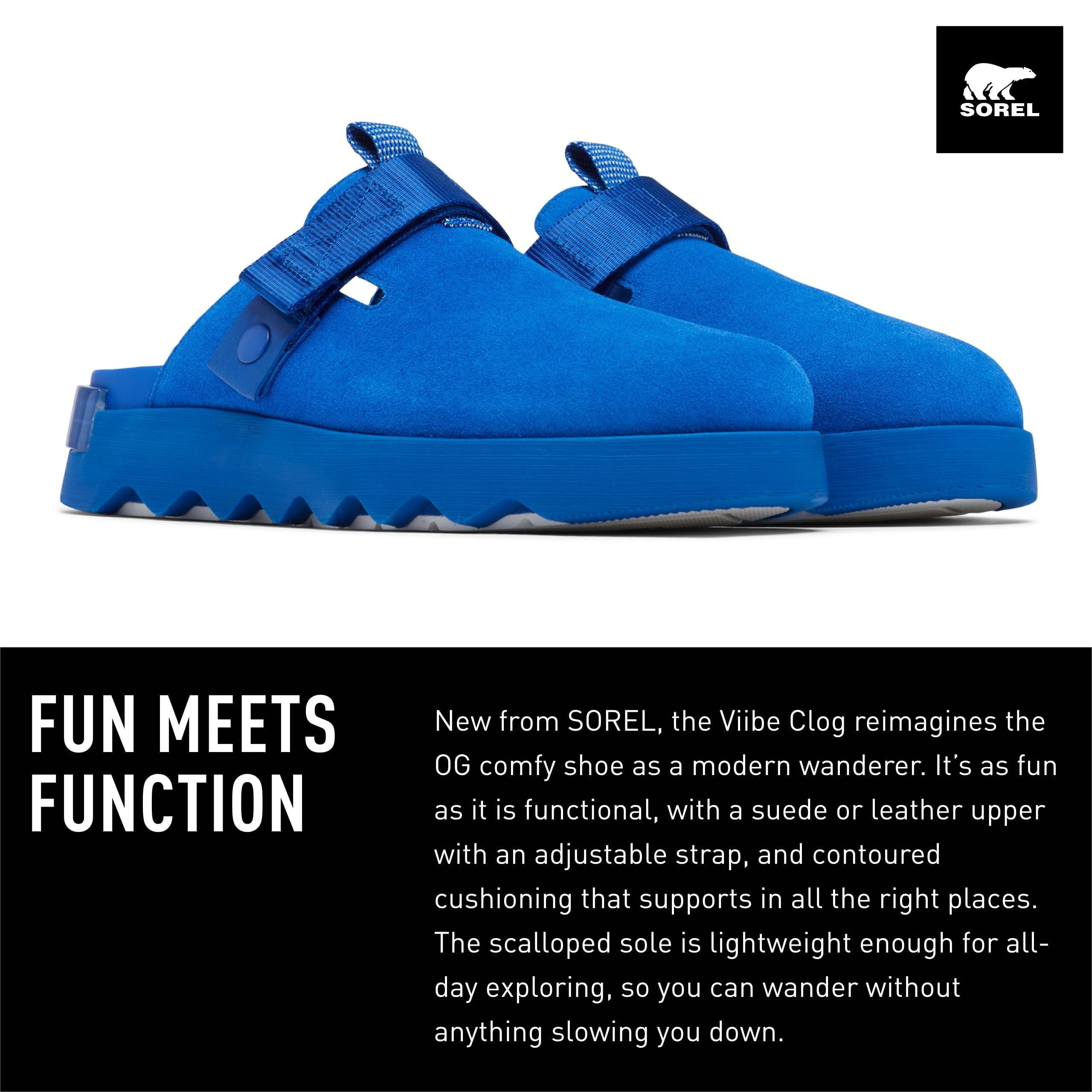 Sorel Women's Viibe Clog Sandals - Cobalt Blue, Bleached Ceramic