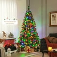 thumbnail image 2 of Costway 6FT Pre-Lit Hinged Christmas Tree w/ 260 Multi-Color Lights & 3-Minute Quick Shape No Fluffing Required, 2 of 10