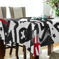 thumbnail image 3 of GZHJMY Graffiti Rectangle Tablecloth, Waterproof Stain Wrinkle Resistant Washable Polyester Table Cover for Picnic Dinner Holiday Kitchen Party Decor, 60 x 108 in Home Decor, 3 of 7
