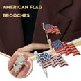 thumbnail image 4 of American Flag Brooches Crystal Enamel Badge Pins Lapel Men Jewellery Women, 4 of 8