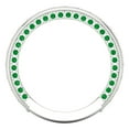 thumbnail image 5 of 1.44 ctw Wedding Band for Women - 18K White Gold Simulated Emerald Stackable Eternity Ring, 5 of 6