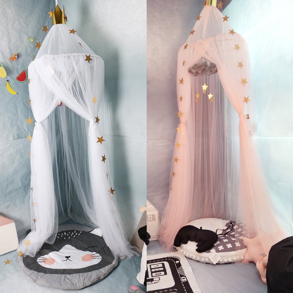 Nordic Kid Baby Bed Canopy Crown Round Hanging Mosquito Net Tent Decor Candy 