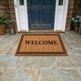 thumbnail image 3 of Ottomanson Coir Welcome Mat, Non-Slip Outdoor Doormat, Weather-Resistant, 17" x 30", 3 of 7