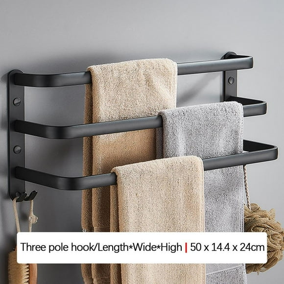 Accesorios de Baño de Aleación de Aluminio Toallero Montado en Pared Colco 50cm Gancho Multiusos