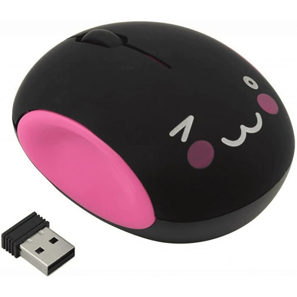 Hongkaii 2.4GHz Wireless Mouse Cute Small Silent Mouse Portable Mini Rechargeable Optical Mice Cartoon Computer Mouse 3 Buttons Cordless Mouse for Laptop Desktop PC Notebook (Pink) DZ#422-8104