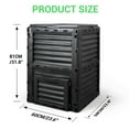 thumbnail image 2 of Outdoor Compost Bin 80 Gal, Large Garden Composter Box Composting Container Fertilizer Barrel Bin, Black, 2 of 6