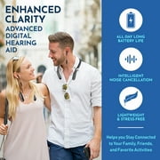 MEDca Rechargeable Hearing Amplifier - Wireless Hands-Free Neckband, Black