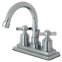 Kingston Brass KS8661ZX Millennium 4 in. Centerset Bathroom Faucet with Brass Pop-Up, Polished Chrome