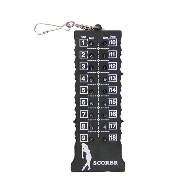 18 Hole Golf Stroke Putt Score Counter Golf Score Indicator With Key Chain, Golf Score Counter Black Red Black
