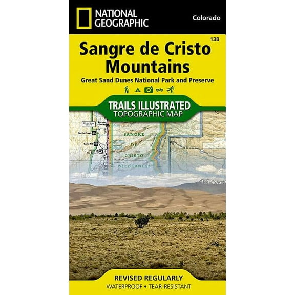 National Geographic Maps: Trails Illustrated: Sangre de Cristo Mountains [great Sand Dunes National Park and Preserve] - Folded Map