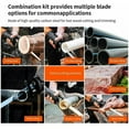 thumbnail image 5 of Kit de hojas de sierra caladora con vástago en U, acero con alto contenido de carbono, corte rápido, cortes limpios, amplia compatibilidad, hojas con vástago en T, duraderas, dientes rectificados con, 5 of 5