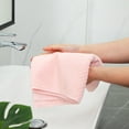 thumbnail image 4 of PiccoCasa 2PCS 100% Cotton Ribbed Hand Towels 13" x 29" Quick Dry Pink, 4 of 7