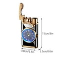 thumbnail image 3 of Windproof Lighter Vintage Watch Bezel Jet Flame Torch 3 Inch Retro Cigar Lighter Small, 3 of 9