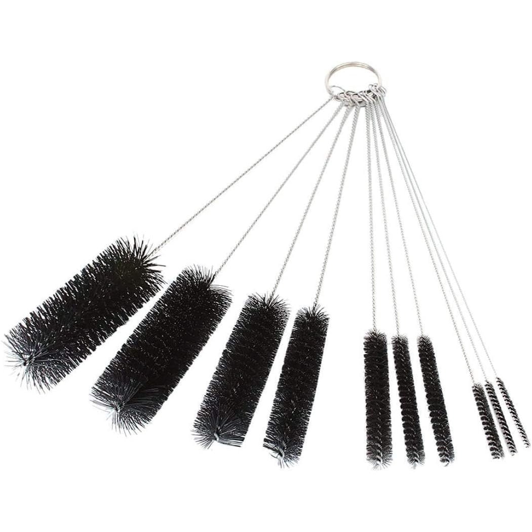 Long Straw Brush, Nylon Pipe Tube Cleaner, 10 Different Diameters Set of 10