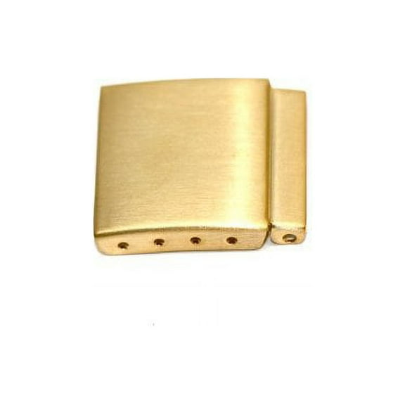 20MM GOLD STAINLESS STEEL WATCH BAND CLASP SPRING BRACELET EXTENDER LINK