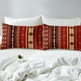 thumbnail image 4 of Aztec Duvet Cover Ethnic Tribal Arrow Comforter Cover,Retro Southwest Native Bohemian Bedding Set Full,Western Star Geometry Sriped Bed Set African Tribe Exotic Nordic Style Boho Decor,Red and Black, 4 of 5
