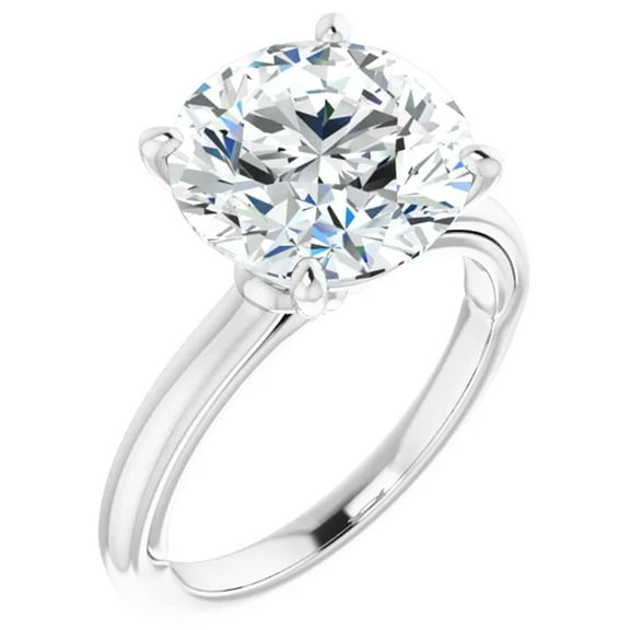 Moissanite Engagement Ring 3 Carat Solitaire Round Setting