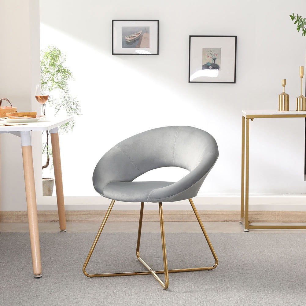 Private Jungle Dining Chair Velvet Upholstered Comfy Living Room Chairs Modern Back Vanity Chair for living room, bedroom, dining room vanity chair (Single),Gray Private Jungle Dining Chair Velvet Upholstered Comfy Living Room Chairs Modern Back Vanity Chair for living room, bedroom, dining room vanity chair (Single),Gray
