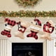 thumbnail image 3 of Gibobby Calcetines navideños Bolsa de calcetines navideños y calcetines colgantes navideños para decoración de fiestas y conjunto rojo de dibujos animados navideños(C), 3 of 5
