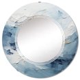 thumbnail image 2 of Designart "Antartica modern Tundra Bold II" Modern Round Wall Mirror - Landscapes Oval Printed Decorative Oversized Mirror - Multiple Color Options, 2 of 4