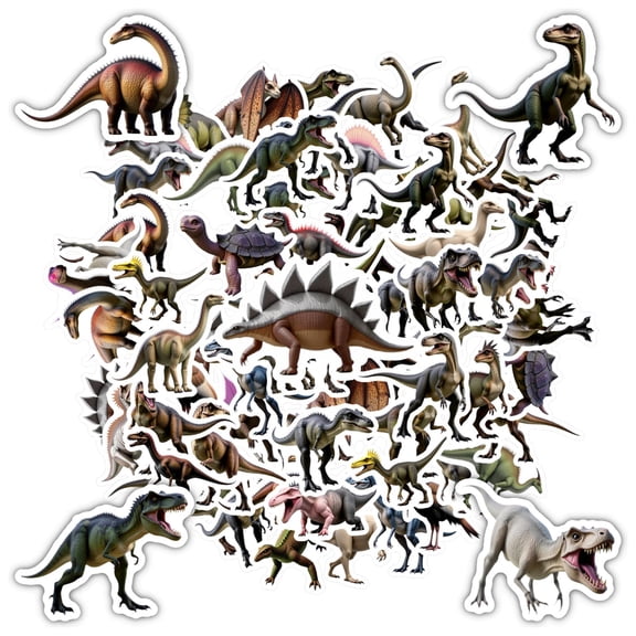 35pcs PVC Dinosaur Stickers Kids Stickers Animal Stickers for Luggage Phone Laptop