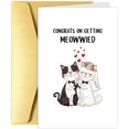 thumbnail image 1 of Tarjeta de boda Obbyidk con gato tierno y broma divertida, 1 of 7
