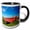 Black/White, variant on 3drose, Canada, Quebec, Ste. Jeanne Darc. Covered Bridge over Stream., 11oz Magic Transforming Mug