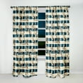 thumbnail image 2 of Designart "Vintage Florals On Nautical Stripes I" Plaid Blackout Curtain Single Panel, 2 of 4