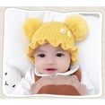 thumbnail image 2 of URMAGIC Baby Beanie with Pom-pom Ears Newborn Earflap Hat for Toddler Boys Girls, 2 of 4