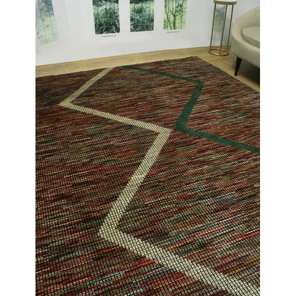 Peshawar Boston Red/Ivory Rug, 7'11" x 10'3"