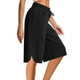 thumbnail image 4 of TYGHBN Women's Casual Pants for Everyday Relaxation and Summer Loose Fit Elastic Waist Capri with Pockets and Drawstring for Versatile Styling Two Piece Pants Outfits for Women Casual Women's Casual, 4 of 5