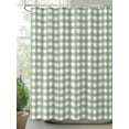 thumbnail image 2 of Sage Green Shower Curtain Set ，Waterproof Fabric Shower Curtains Buffalo Plaid Shower Curtains for Bathroom,Bathroom Decor 54x"78", 2 of 6