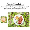 thumbnail image 6 of Wobogo Kiwi Fruit Pattern Placemats Coasters Set of 1 Heat-resistant Non-slip Easy to Clean Square Dinner Plate Mat, 6 of 8