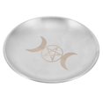 thumbnail image 2 of Pentagram Plate for Decorative Tarot Ceremony with 1 Candle Holder and Stainless Steel Storage Tray, 2 of 5