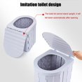 thumbnail image 4 of Inodoro portátil para acampar, inodoro plegable con tapa, inodoro portátil impermeable, inodoro para auto, RV, tienda de campaña, inodoro, inodoro gris, 4 of 4