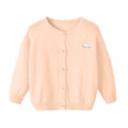thumbnail image 4 of DJDLJWCJ Toddler Girls Cardigan Sweater Long Sleeve Knit School Uniform Sweater Loose Fit Button Down Cardigan Outerwear Pink Size 4T, 4 of 10