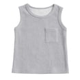 thumbnail image 3 of Zhanqunnn Boys Tank Tops Sleeveless Crew Neck Undershirts Kids Pockets Athletic, Size 4-5 Years, 3 of 5