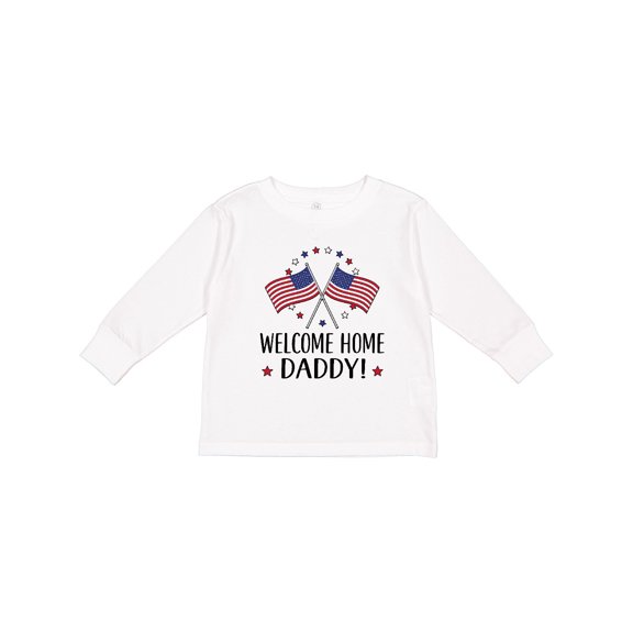 Inktastic Military Homecoming Welcome Home Daddy Boys or Girls Long Sleeve Toddler T-Shirt