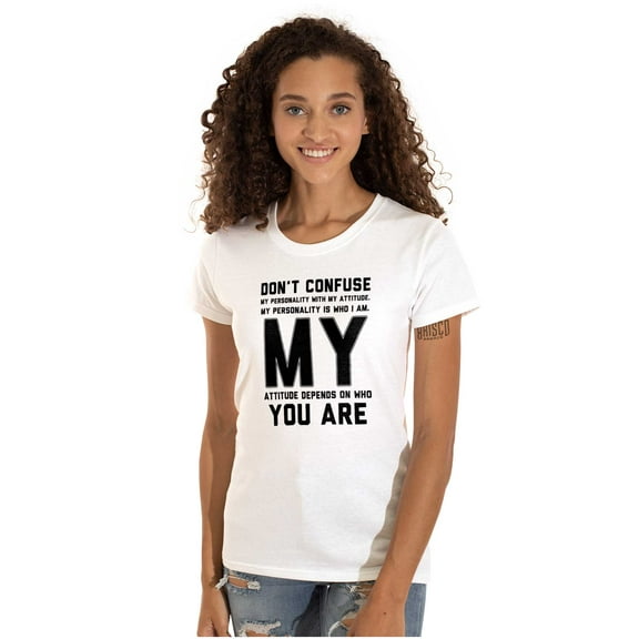 Personality and Attitude Funny Quote Womens Fitted Plus Size Graphic Tee Brisco Brands 2X