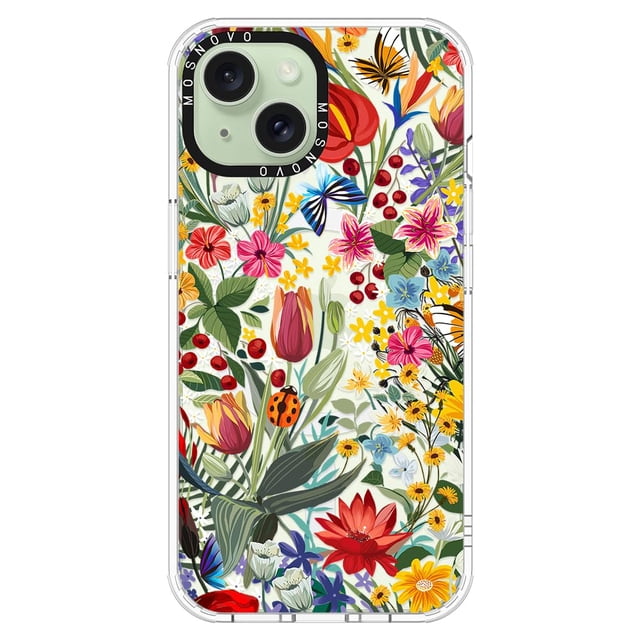 Funda para teléfono MOSNOVO compatible con iPhone 15, diseño transparente